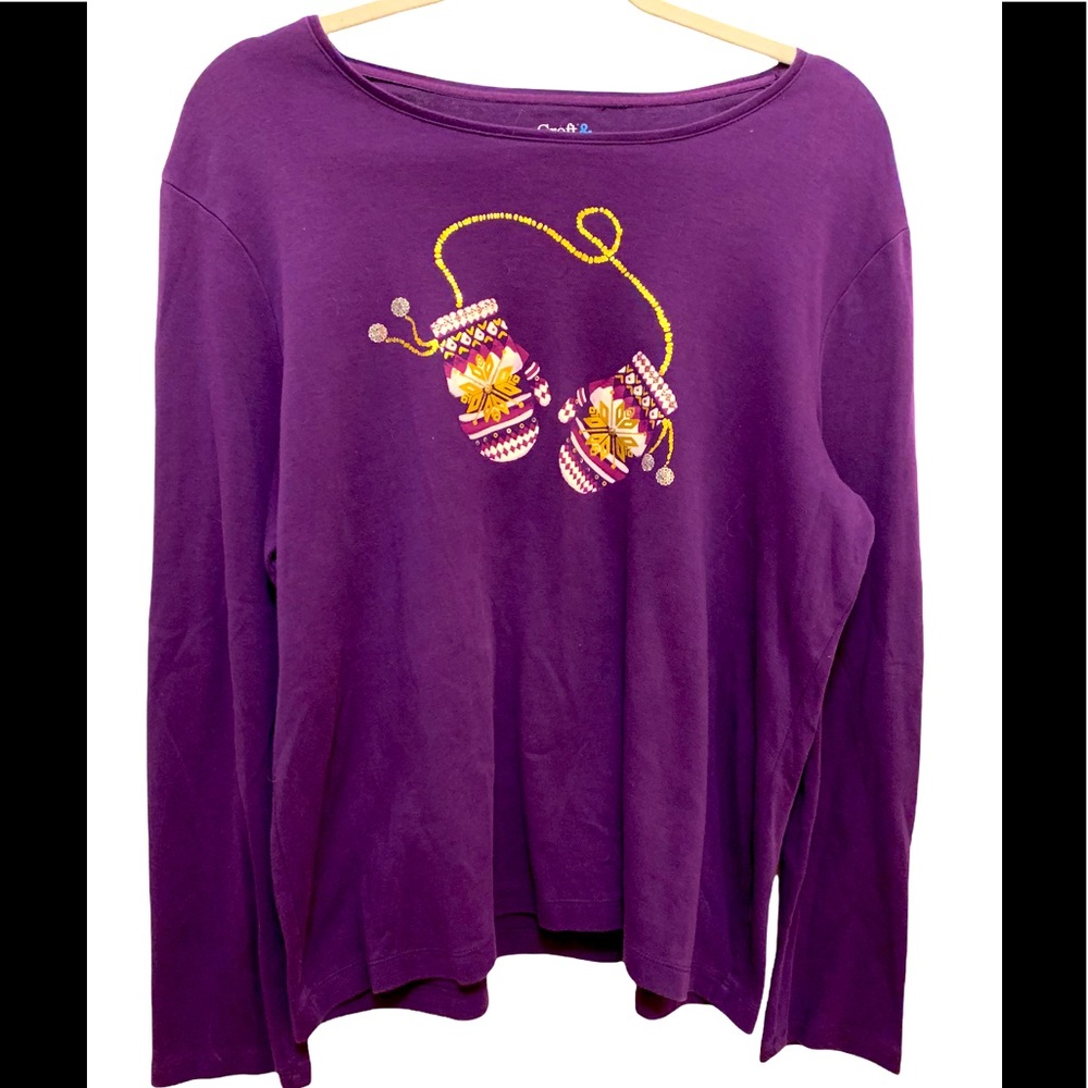 Croft and Borrow Christmas Mitten Top Size XL